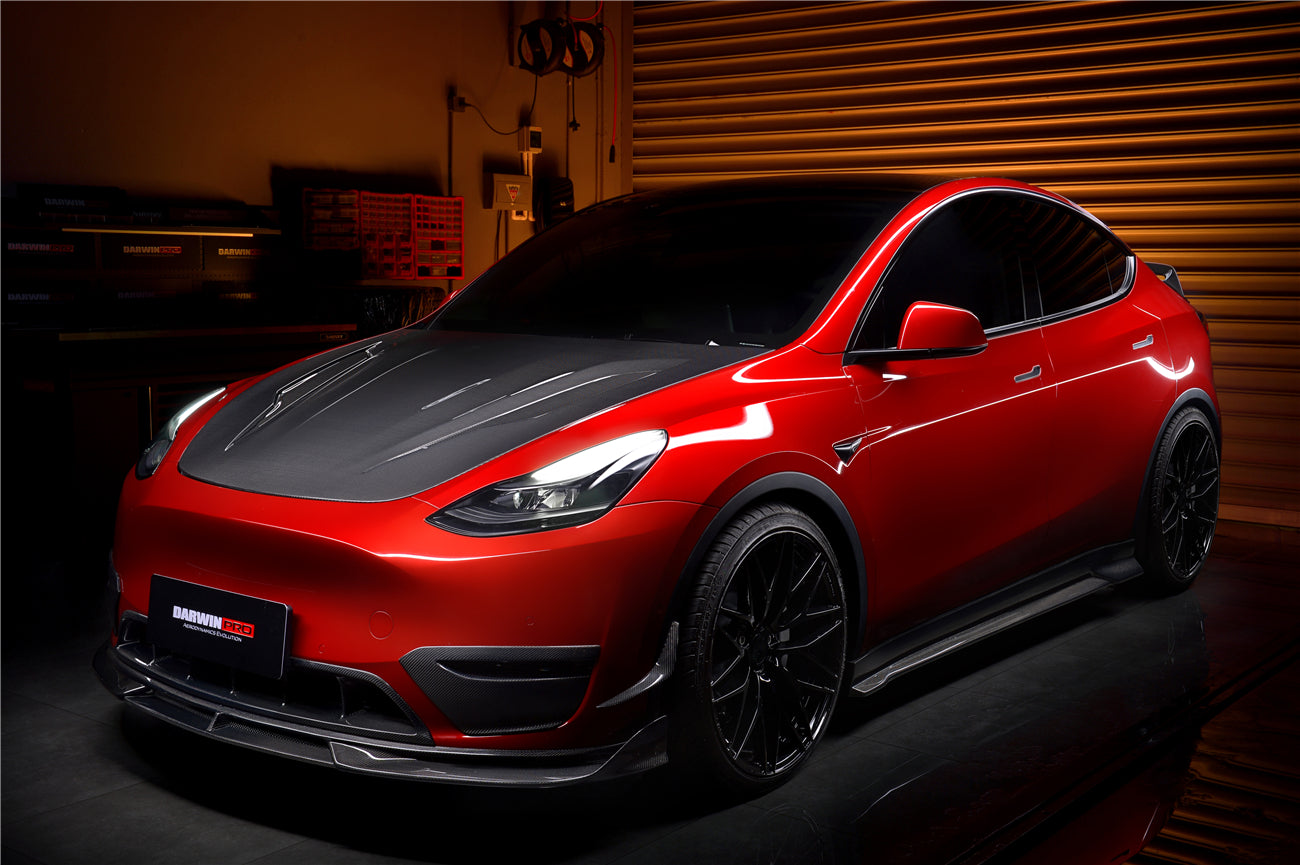 2020 - 2023 Tesla Model Y IMP Performance Carbon Fiber Front  Bumper Canards