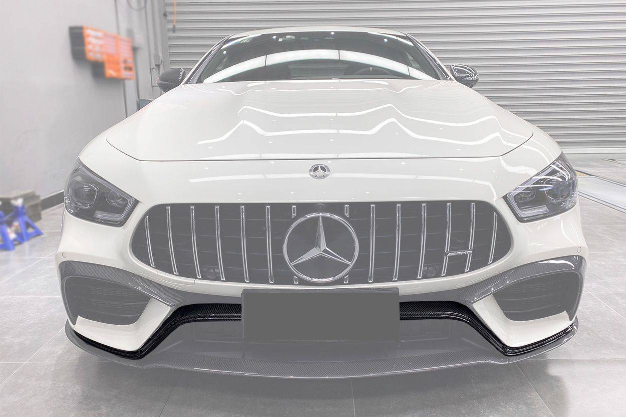 2019-2023 Mercedes Benz AMG GT63S 4Door Coupe X290 OEM Style Carbon Fiber Middle Front Lip - Carbonado