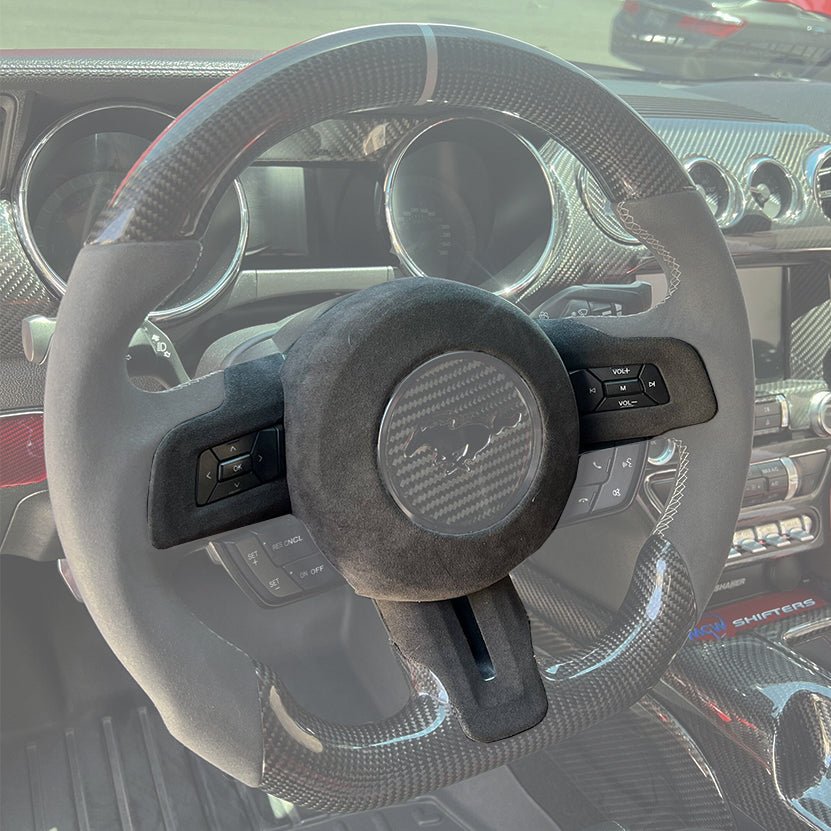 Ford Mustang Alcantara Suede Steering Wheel Trim 2015-23