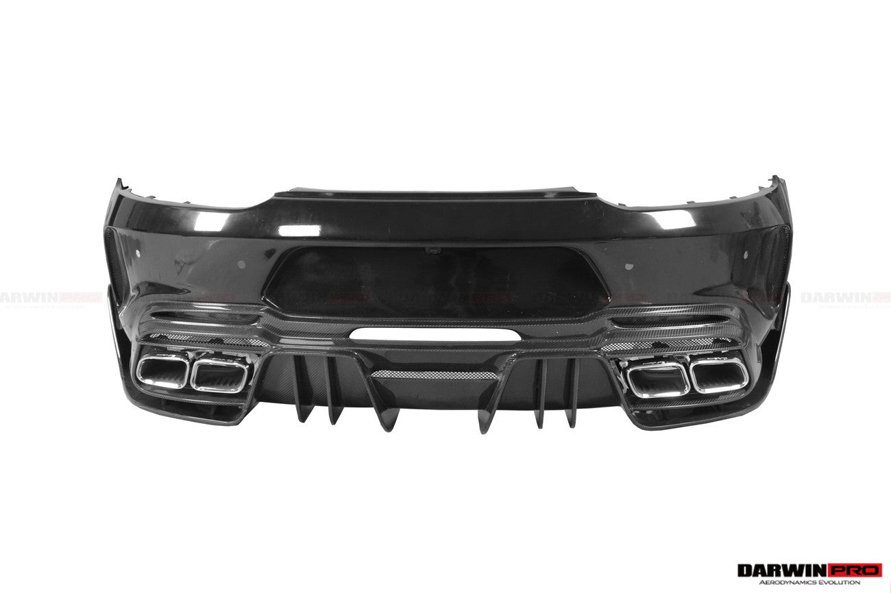 2017 - 2021 Mercedes Benz AMG GTC IMPII Part Carbon Fiber Rear Bumper With Exhasust tips