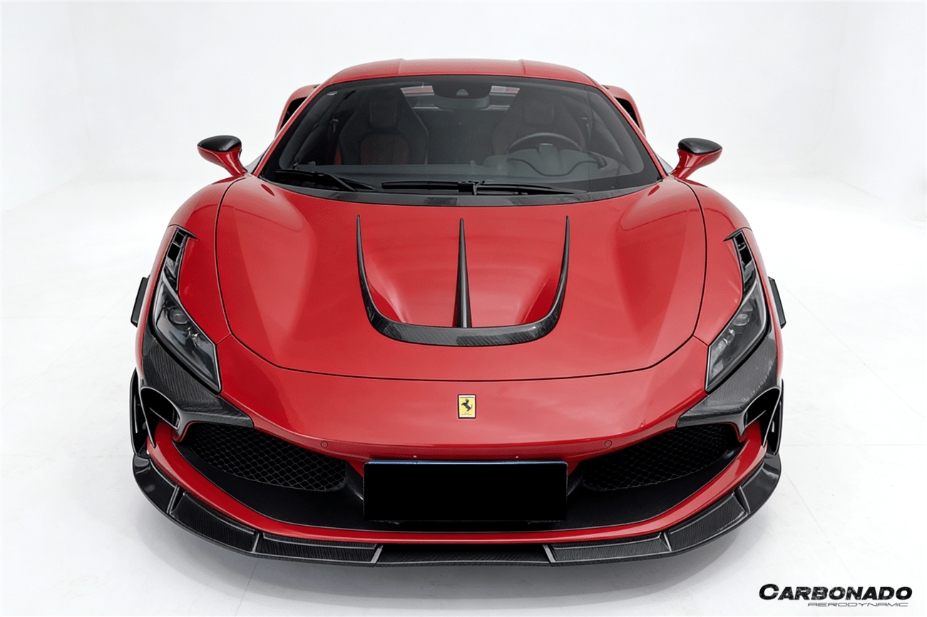 Ferrari F8 F142M MSY Style Autoclave Carbon Fiber Front Bumper Vents 2019-2024