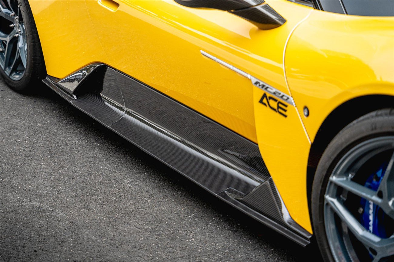 2020 - 2024 Maserati MC20 SVD Style Dry Carbon Fiber Side Skirts