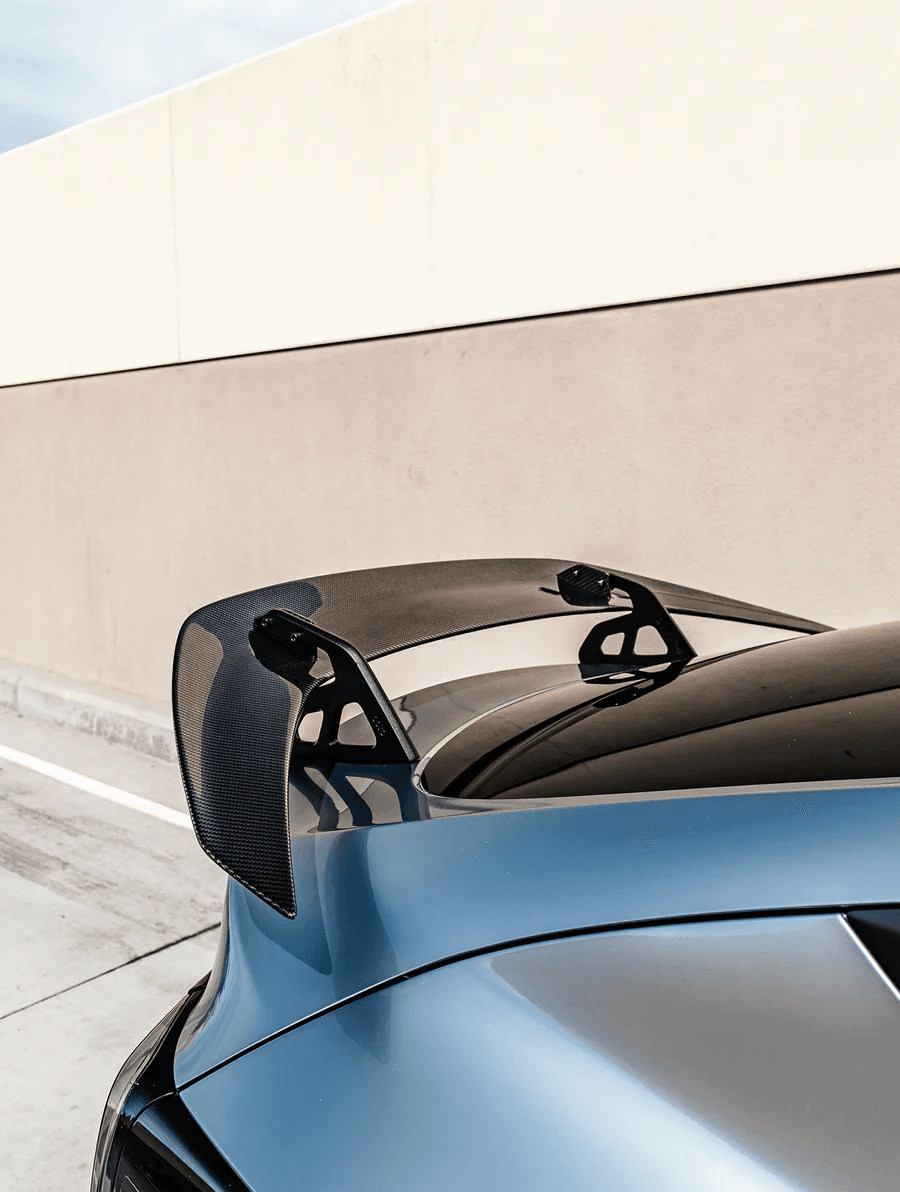 Adro Tesla Model Y at S-Carbon Fiber Swan Neck Wing
