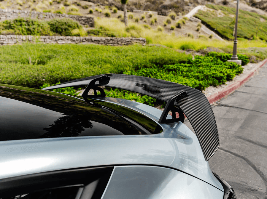 Adro Tesla Model Y at S-Carbon Fiber Swan Neck Wing