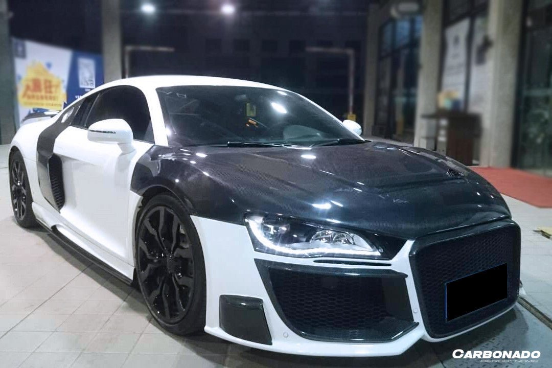 2006 - 2015 Audi R8 Coupe & Spyder P Style Carbon Fiber Hood