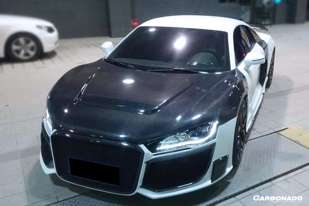 2006 - 2015 Audi R8 Coupe & Spyder P Style Carbon Fiber Hood