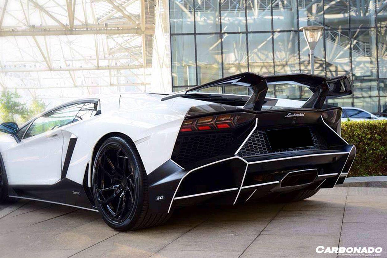2011-2022 Lamborghini Aventador LP700 LP750 LP740 LP720 LP780 Coupe & Roadster DC Style Carbon Fiber Trunck Spolier - Carbonado