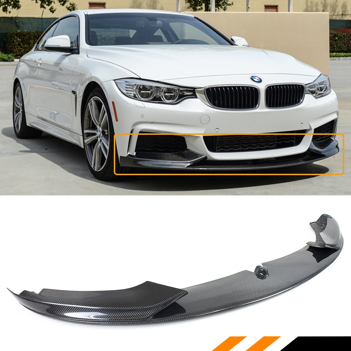 4 Series BMW Front Lip Carbon Fiber 2014-2020