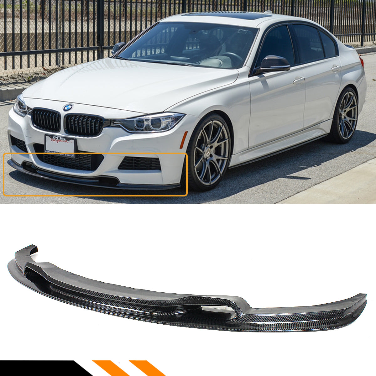BMW F30 3 Series Carbon Fiber Front Lip (2012-2018)