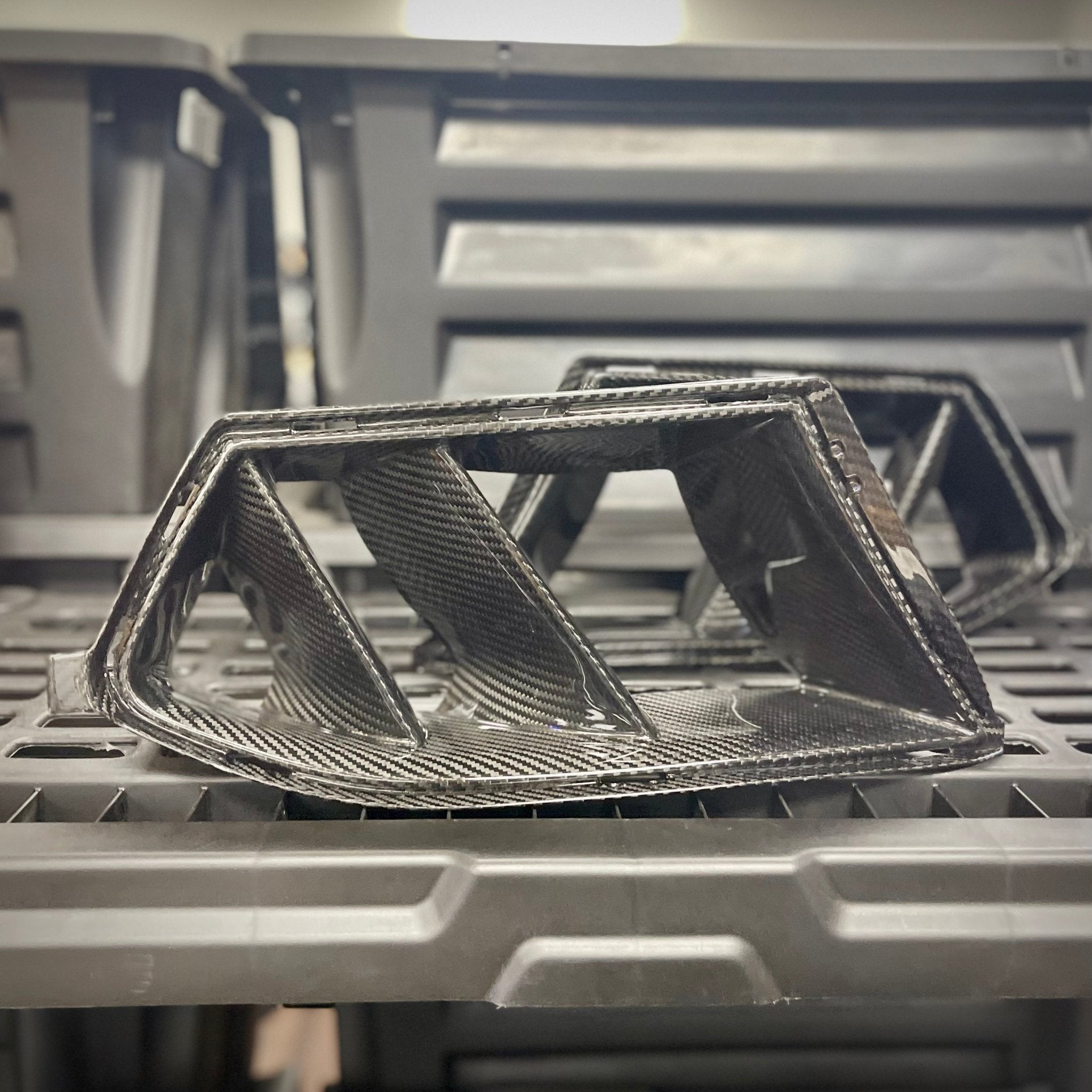 BMW G80/G82 M3/M4 Carbon Fiber Front Bumper Duct Vents (V2 Dual Slats)