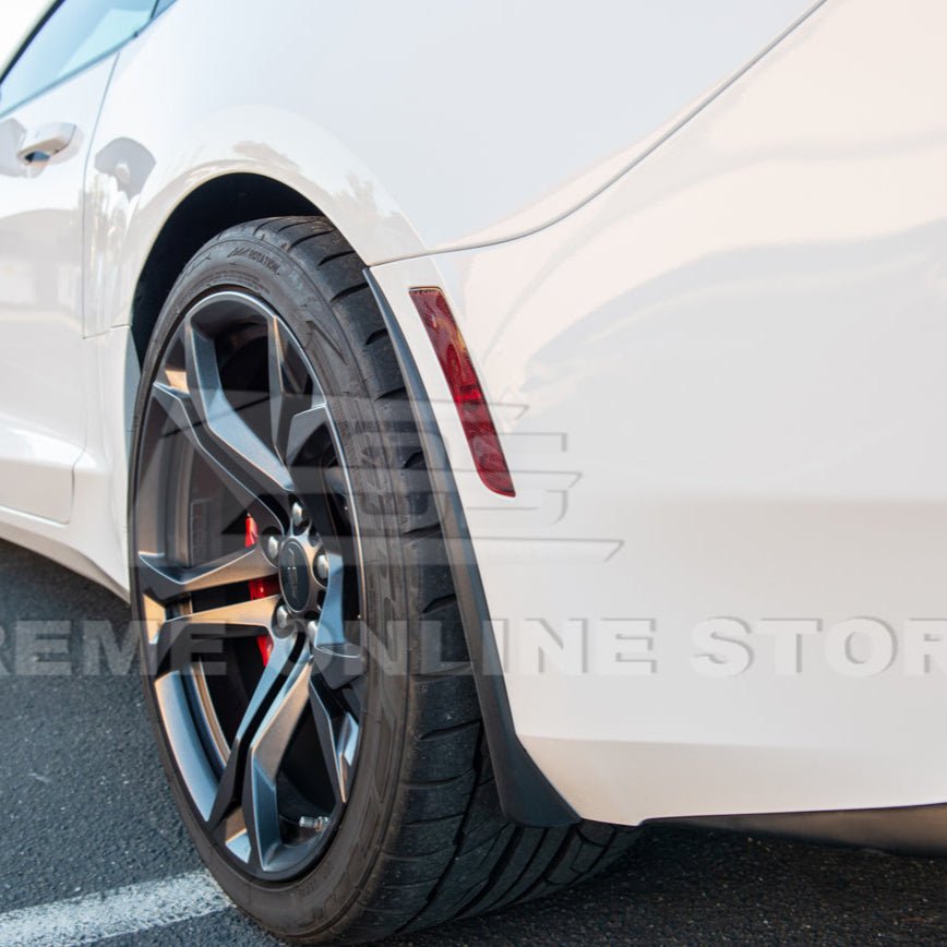 Chevrolet Camaro 6th Gen GM Style Black Front Rear Splash Guards Mud Flaps Set 2016-2024