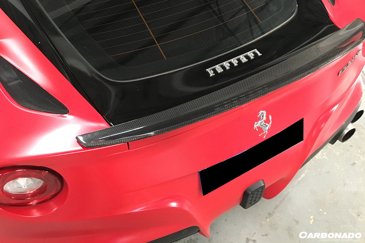 2012 - 2017 Ferrari F12 Berlinetta DC Style  Carbon Fiber Trunk Spoiler