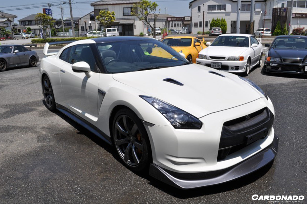 2008 - 2011 Nissan GTR R35 CBA AMS Style Carbon Fiber Front Lip