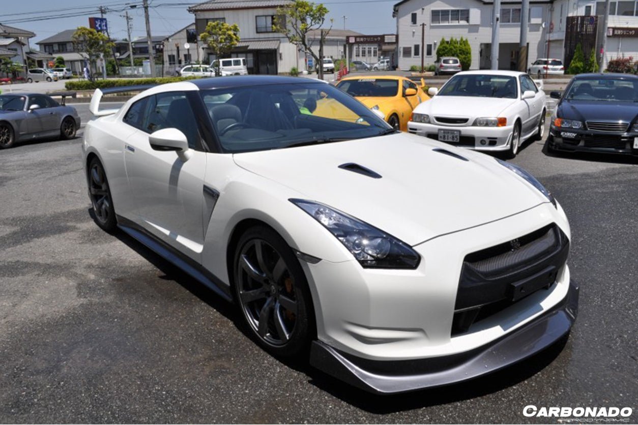2008 - 2011 Nissan GTR R35 CBA AMS Style Carbon Fiber Front Lip