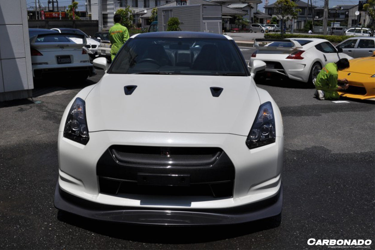 2008 - 2011 Nissan GTR R35 CBA AMS Style Carbon Fiber Front Lip