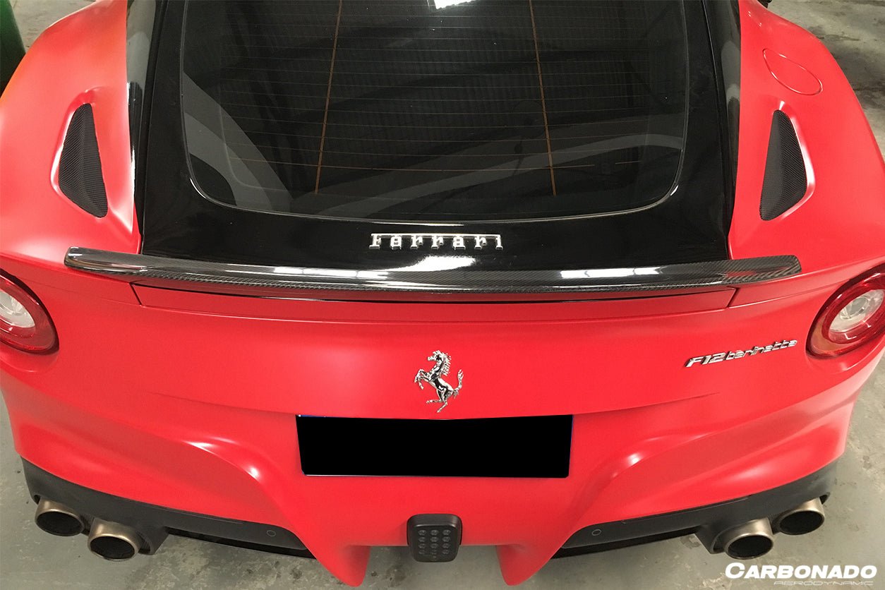 2012 - 2017 Ferrari F12 Berlinetta DC Style  Carbon Fiber Trunk Spoiler