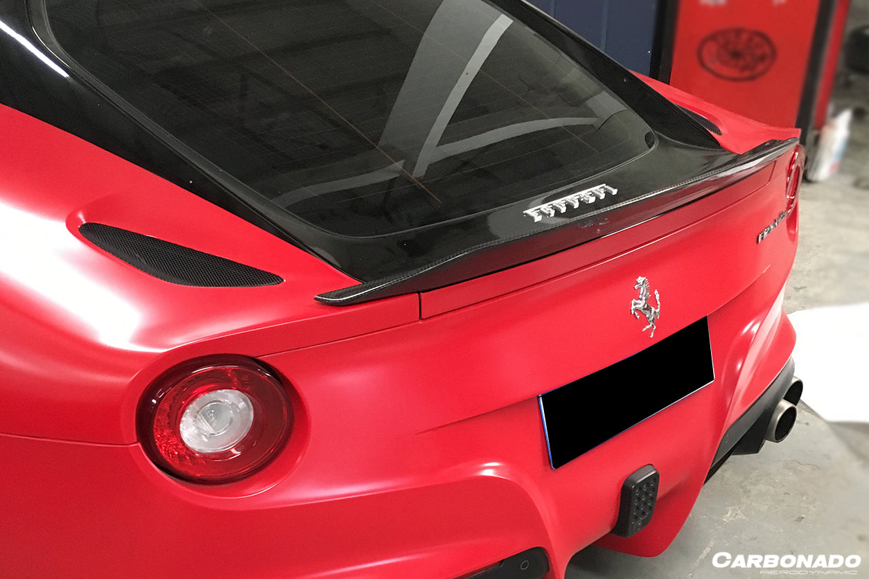 2012 - 2017 Ferrari F12 Berlinetta DC Style  Carbon Fiber Trunk Spoiler