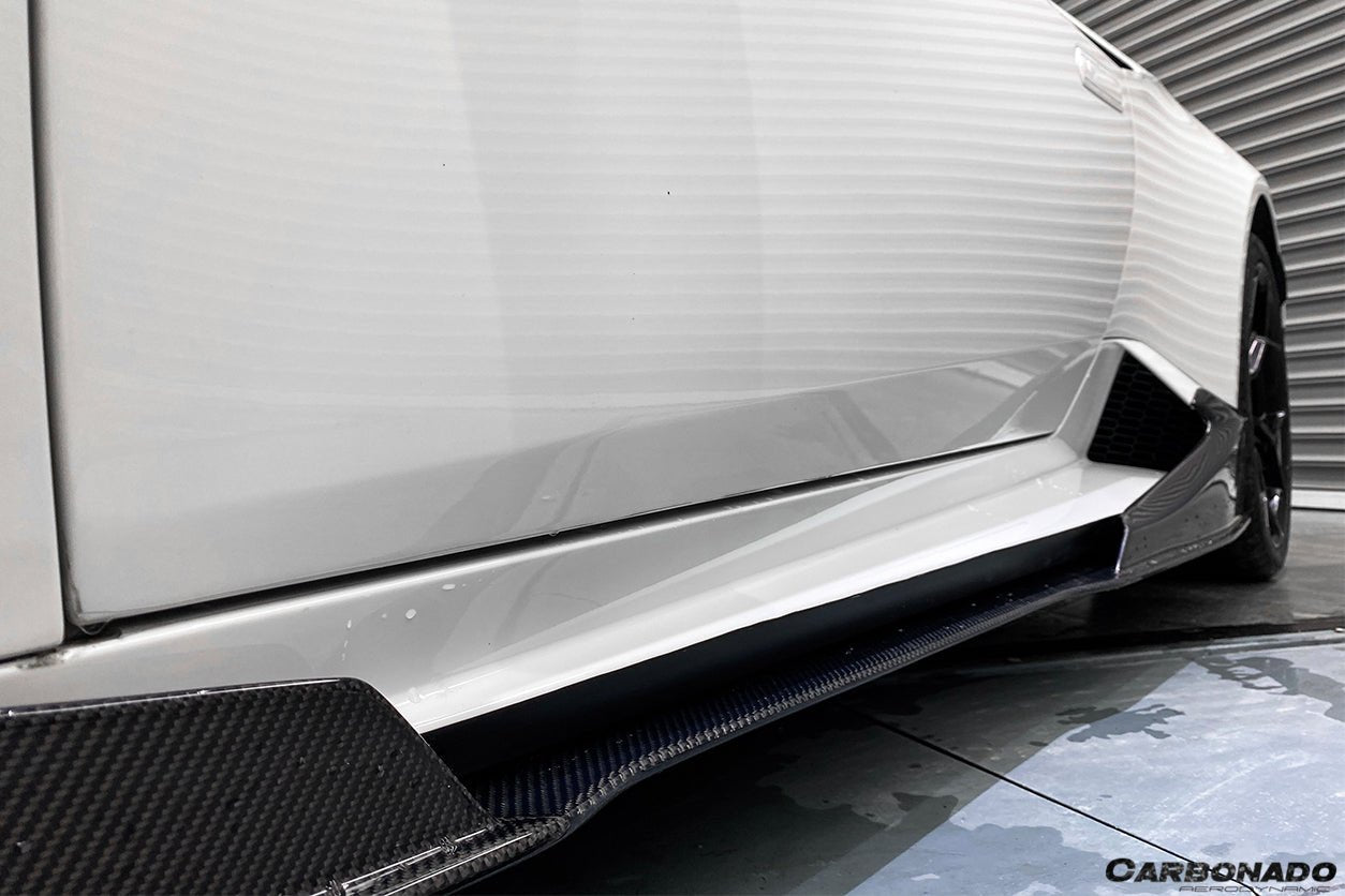 2015 - 2019 Lamborghini Huracan LP610&LP580 MD Style Carbon Fiber Side Skirts Under Board