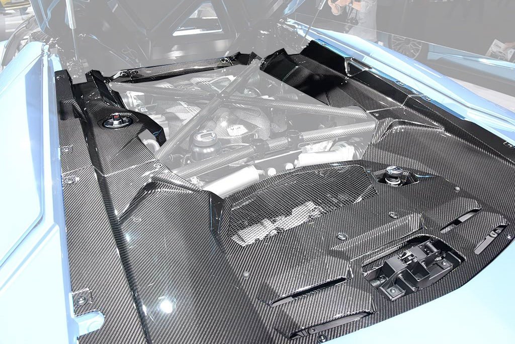 Lamborghini Aventador LB834 LP700 Coupe Carbon Fiber Engine Bay Cover Interior Replacement 2011-2016