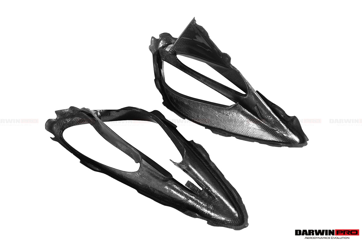 2017 - 2020 McLaren 720S Dry Carbon Fiber Headlight Inserts Trim Replacement