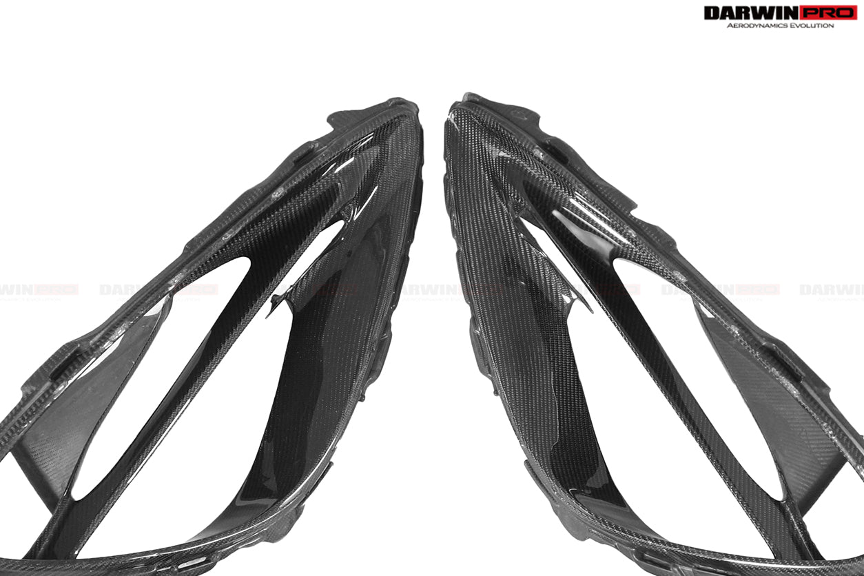 2017 - 2020 McLaren 720S Dry Carbon Fiber Headlight Inserts Trim Replacement