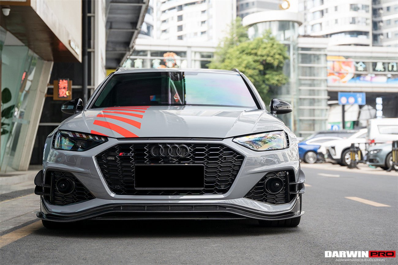 2020 - 2024 Audi RS4 B9.5 BKSS Style Carbon Fiber Front Bumper Canards