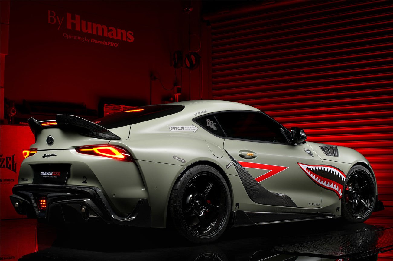 2019 - 2025 Toyota GR Supra (J29 & DB) A90 A91 BKSS Style Carbon Fiber Trunk Spoiler with LED Light