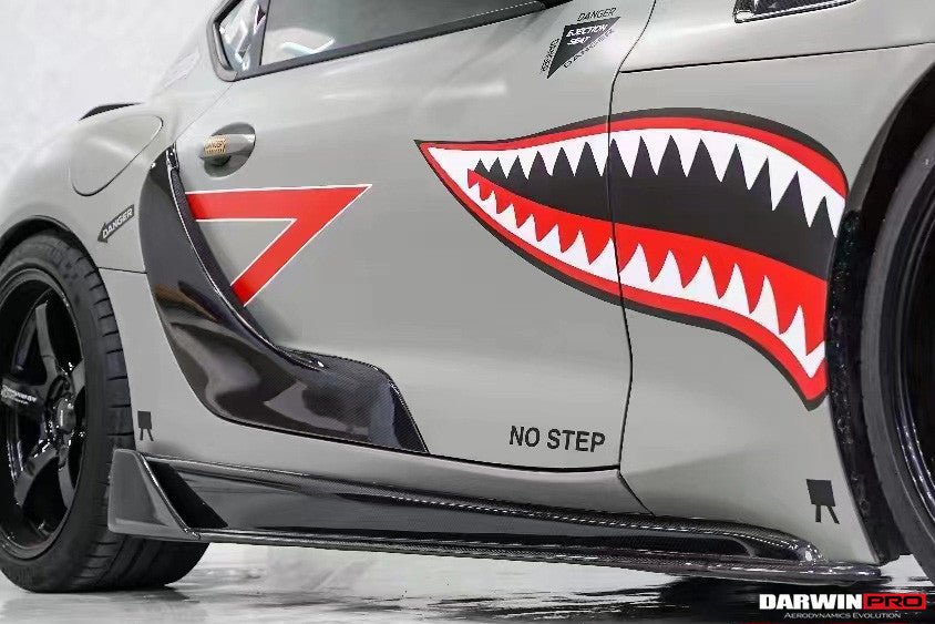 2019 - 2025 Toyota GR Supra (J29 & DB) A90 A91 BKSS Style Carbon Fiber Side Skirts