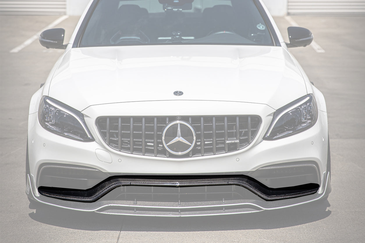 2015 - 2021 Mercedes Benz W205 C63&S AMG Carbon Fiber Front Bumper Trim Set (4pcs)