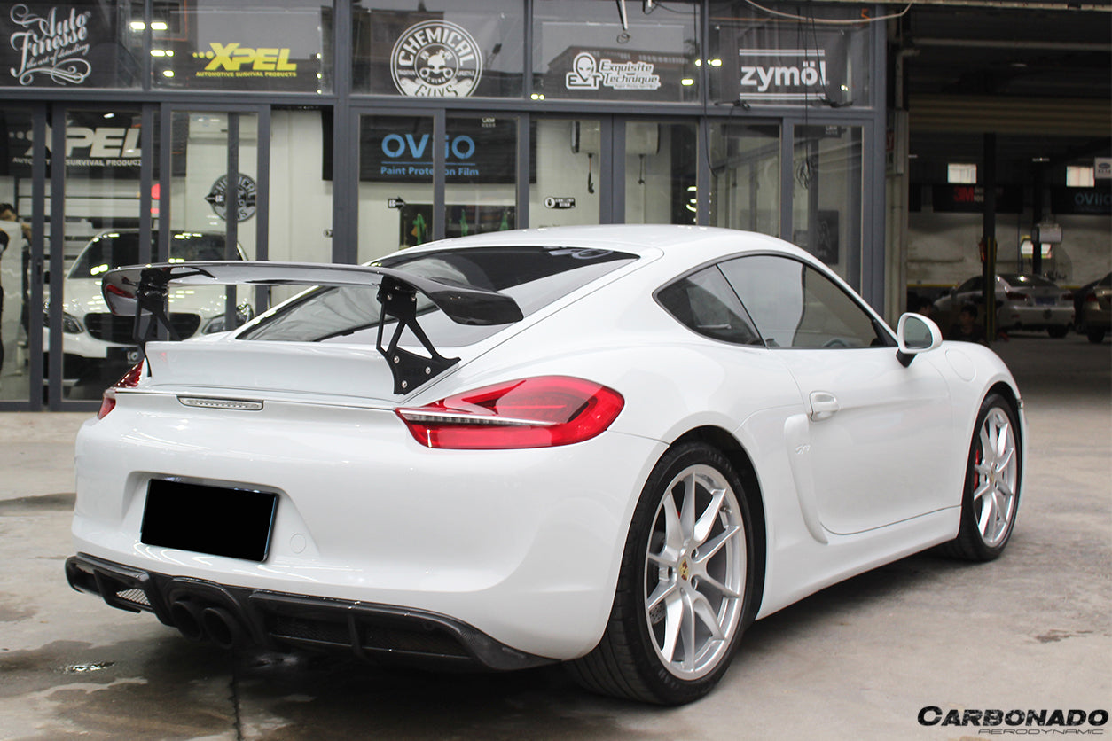 2012 - 2016 Porsche 981 Cayman TA Style Style Carbon Fiber Trunk Spoiler Wing