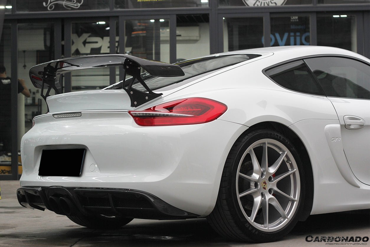2012 - 2016 Porsche 981 Cayman TA Style Style Carbon Fiber Trunk Spoiler Wing