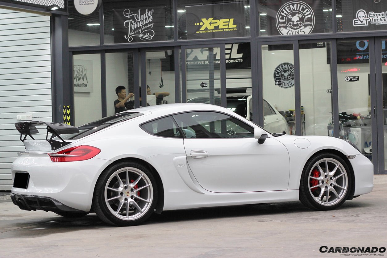2012 - 2016 Porsche 981 Cayman TA Style Style Carbon Fiber Trunk Spoiler Wing