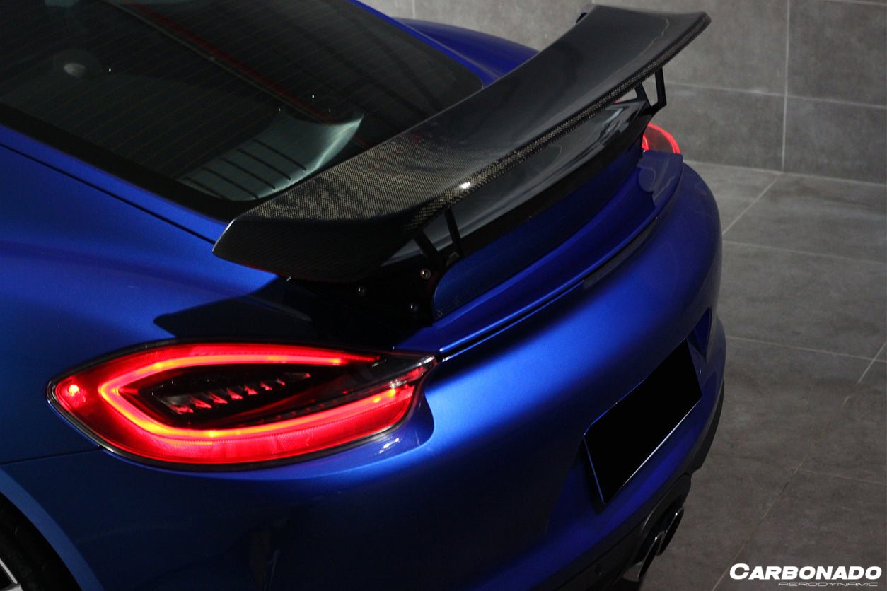 2012 - 2016 Porsche 981 Cayman TA Style Style Carbon Fiber Trunk Spoiler Wing