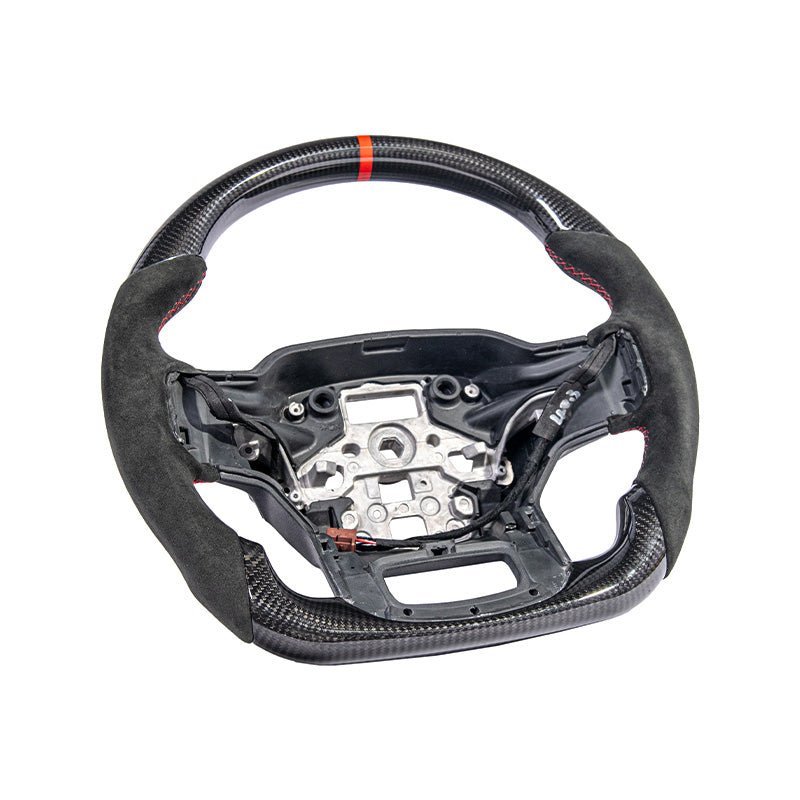 Ford F-150 Carbon Fiber Steering Wheel Alcantara Red Stripe 2021-Up