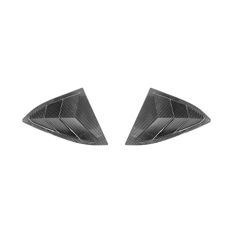 Corvette C8 Dry Carbon Fiber Side Quarter Window Louver Covers 2020-Up