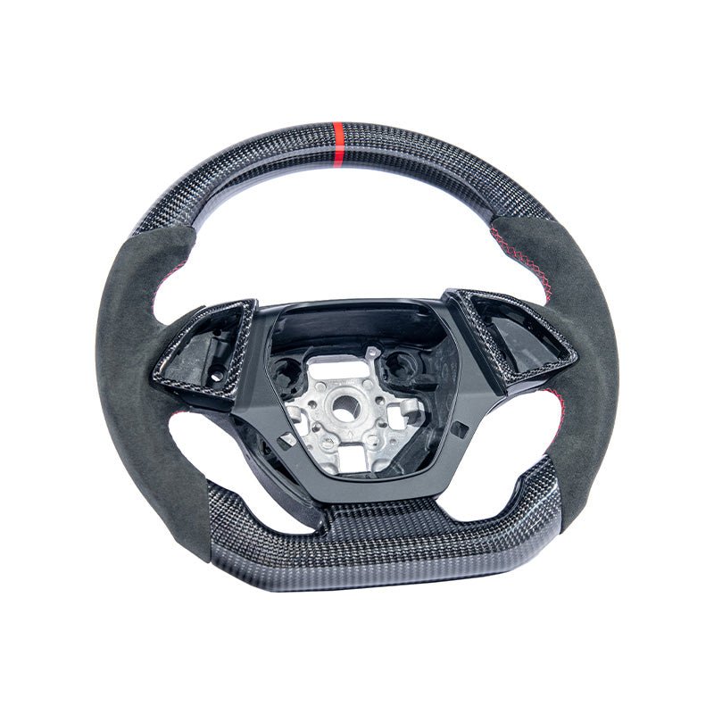 Chevrolet Camaro Carbon Fiber Steering Wheel Alcantara Red Stripe 2016-2024