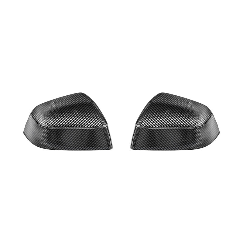 Tesla Model Y Dry Carbon Fiber Tape On Side Mirror Cap Covers Pair 2025-Up