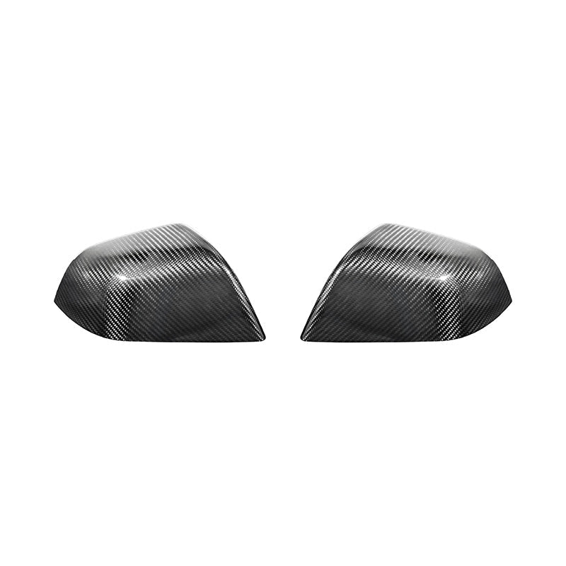 Tesla Model 3 Dry Carbon Fiber Tape On Side Mirror Cap Covers Pair 2024-Up