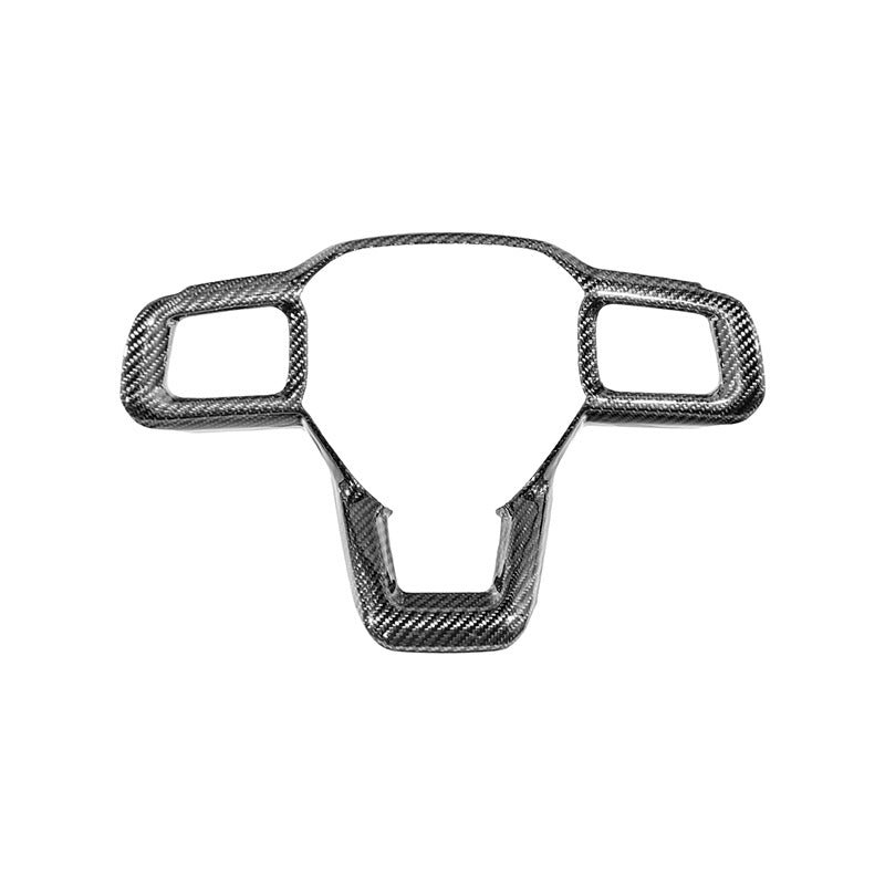 Mustang S650 Carbon Fiber Steering Wheel Trim Full Cover 2024-Up