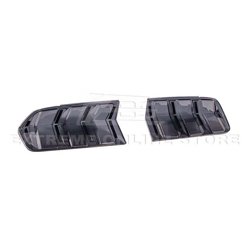 Ford Mustang S650 Factory Style Smoke Tinted Rear Tail Light Trim Bezel Cover 2024-Up