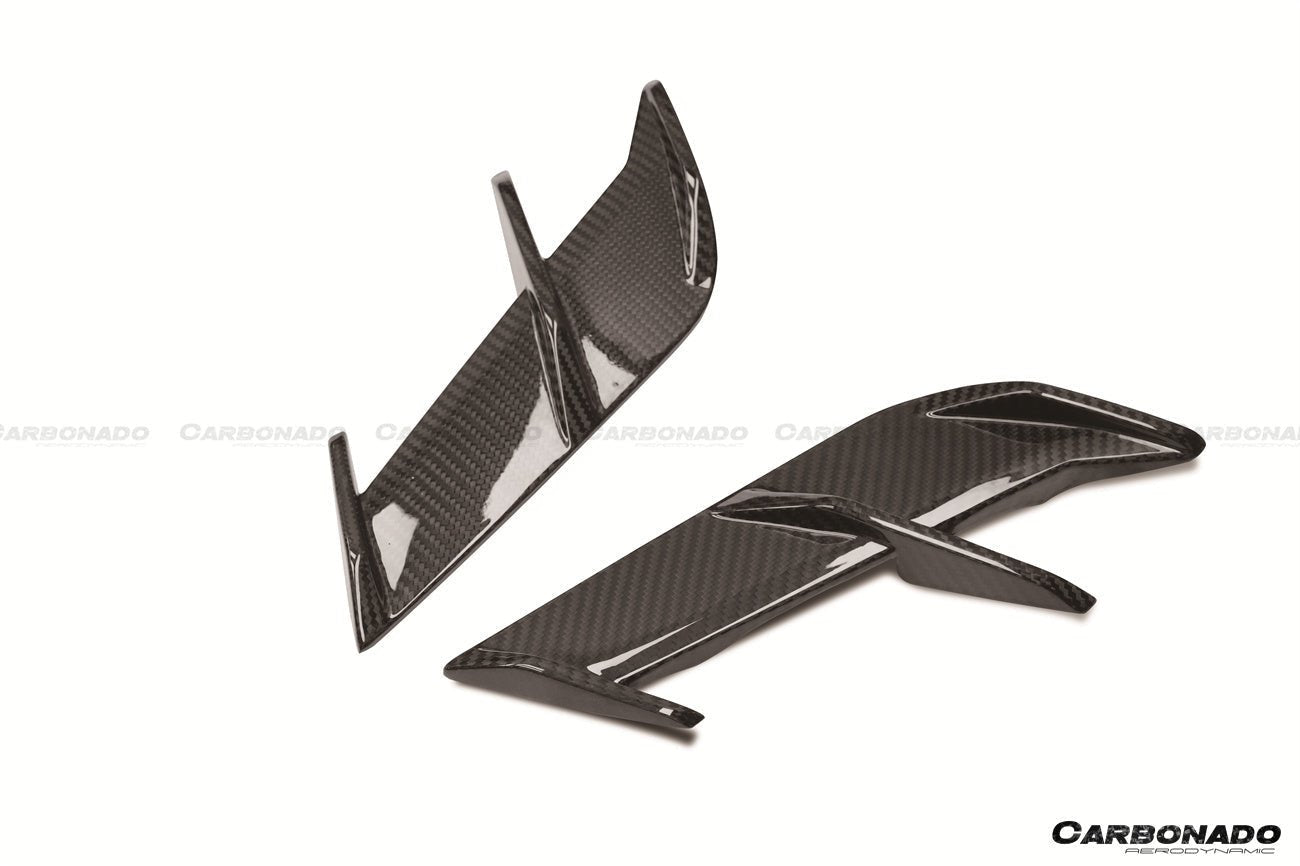 BMW 5 Series G30 G38 M-Tech AD Style Dry Carbon Fiber Fender Vent Trims 2020-2023