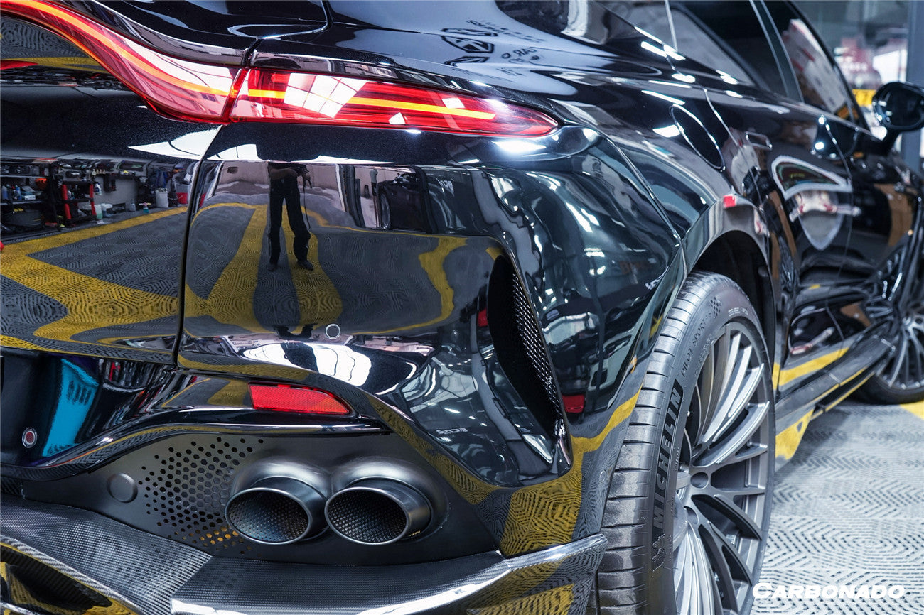 2021 - 2024 Aston Martin DBX 707 Style Dry Carbon Fiber Rear Bumper w & Exhaust tips