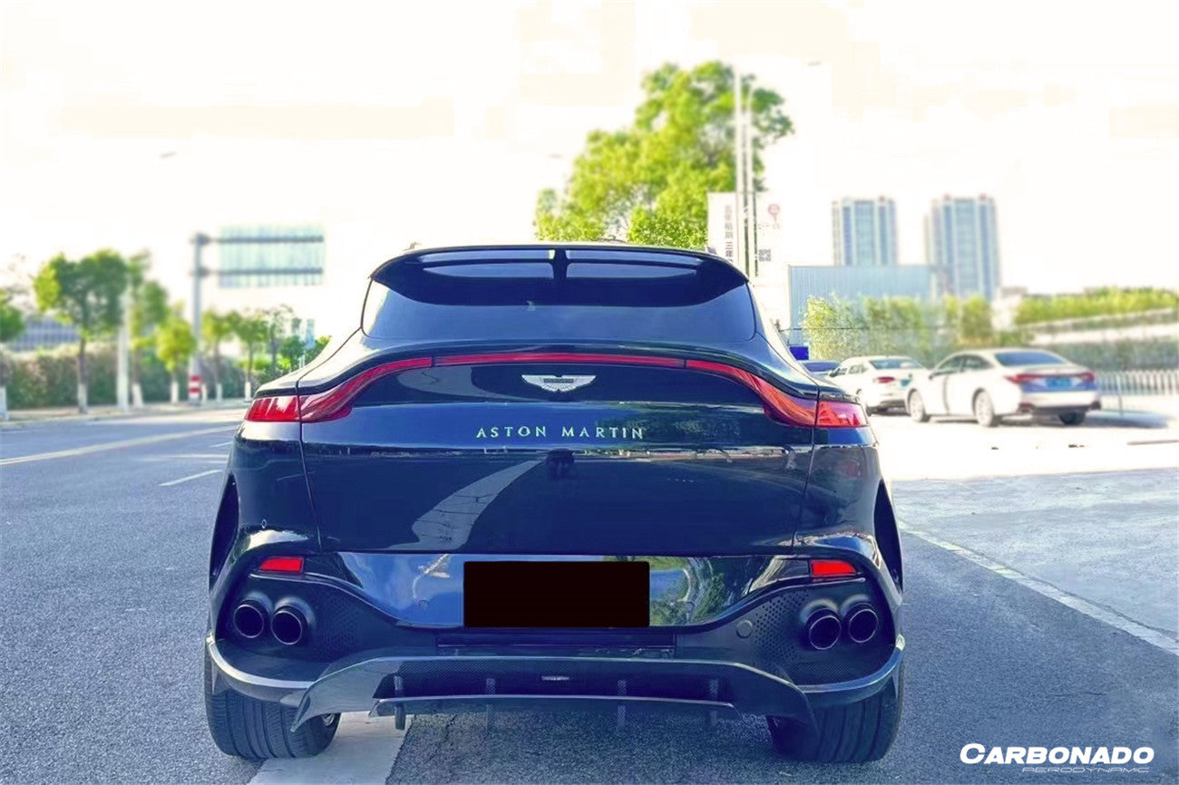 2021 - 2024 Aston Martin DBX 707 Style Dry Carbon Fiber Rear Bumper w & Exhaust tips