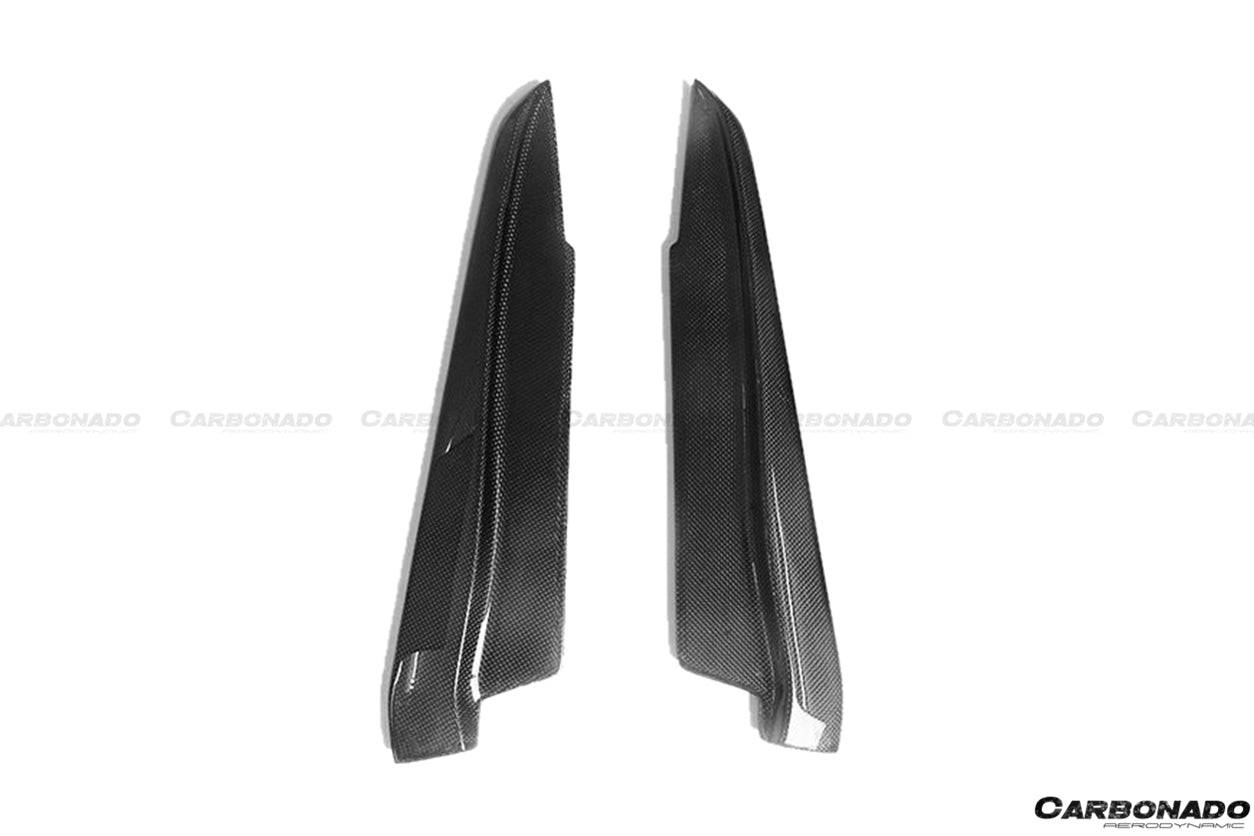 BMW M3 E90 E92 E93 ET Style Carbon Fiber Rear Bumper Splitter Caps 2008-2012