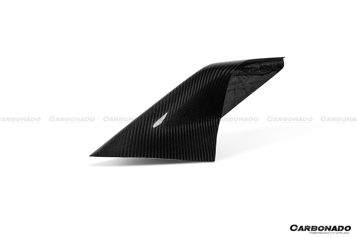2019 - 2024 Ferrari F8 OEM Style Dry Carbon Fiber Side Air Intake Fins Flaps Wings