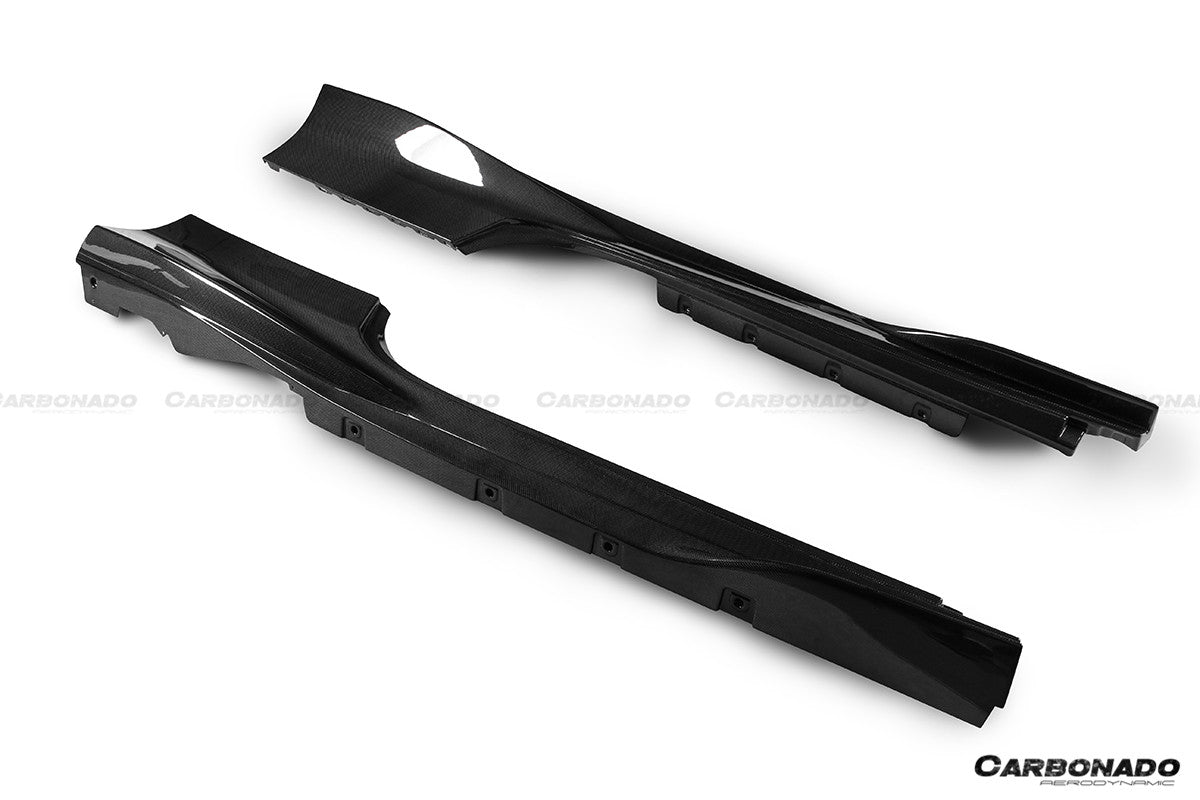2019 - 2024 Ferrari F8 OEM Style Dry Carbon Fiber Side Skirts