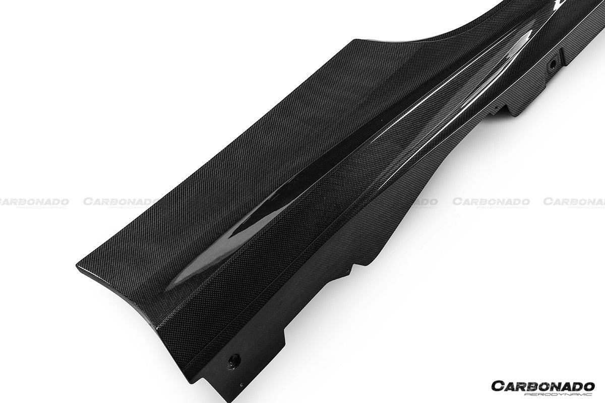 2019 - 2024 Ferrari F8 OEM Style Dry Carbon Fiber Side Skirts