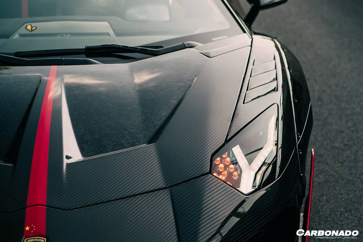 2011-2021 Lamborghini Aventador LP700 LP740 Coupe & Roadster Carbon Fiber Hood - Carbonado