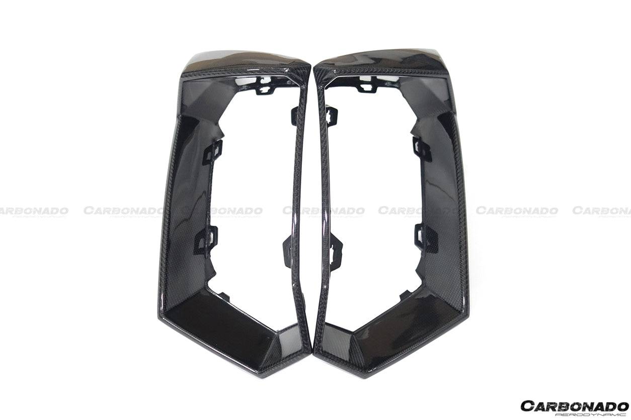 Lamborghini Aventador LP700 Coupe Roadster OEM Style Carbon Fiber Rear Bumper Grille 2011-2016