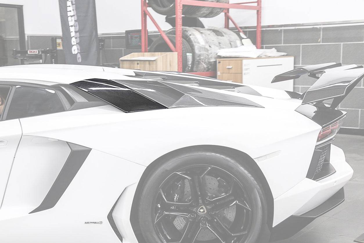 2011-2016 Lamborghini Aventador LP700 LP740 Coupe OEM Style Carbon Fiber Rear Intake Panel - Carbonado